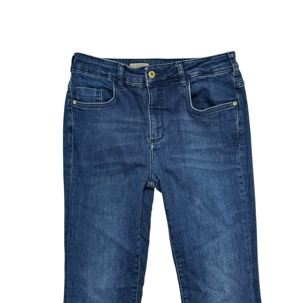 PILCRO Anthropologie Demilune Bootcut Jeans Size 31 Lowcut Stretch Dark Wash - Picture 3 of 9